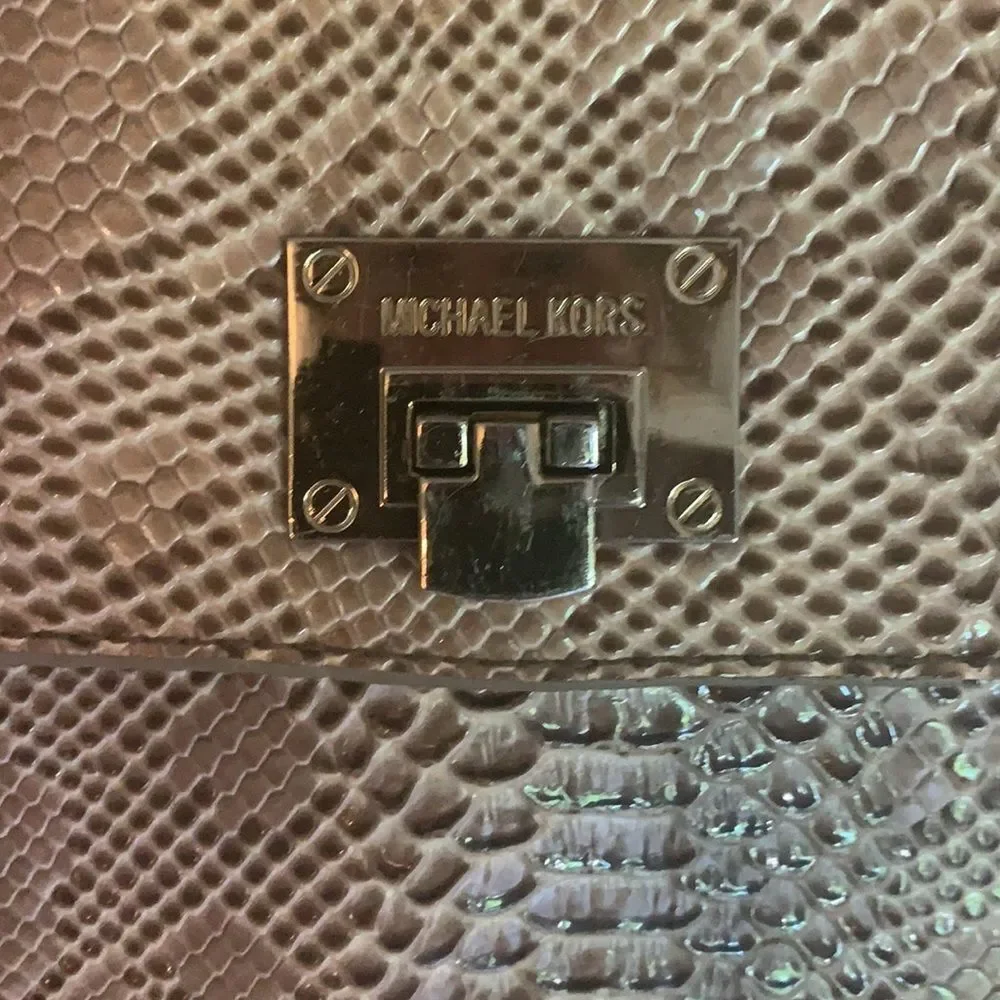 Michael Kors Snakeskin gold chain shoulder bag - Picture 2 of 12